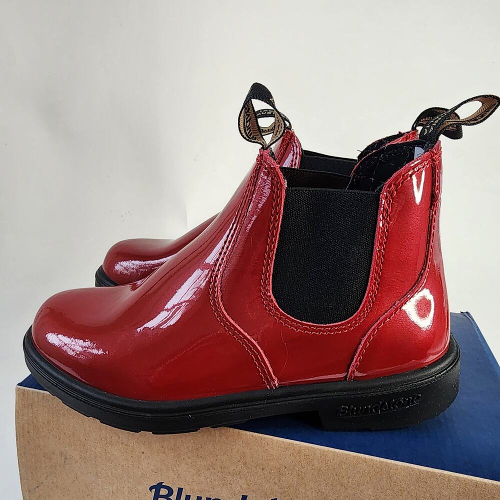 NEW Blundstone Girls 2255 Chelsea Boots Red Patent Kids Girls UK 3 4T - Picture 5 of 7